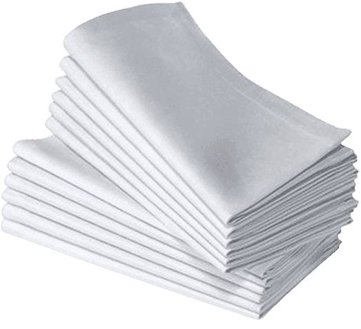 Serviette de table unie blanche