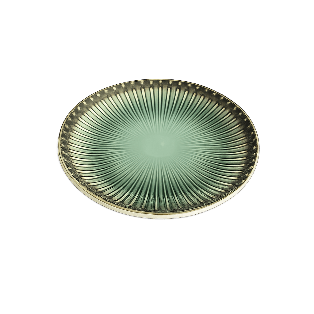 Assiette à entremet vert dégradé