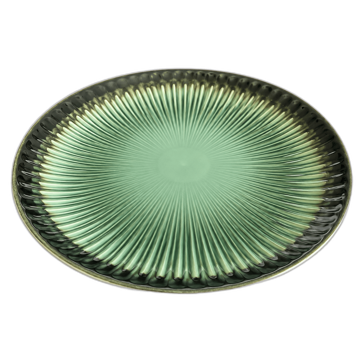 Assiette de base vert dégradé
