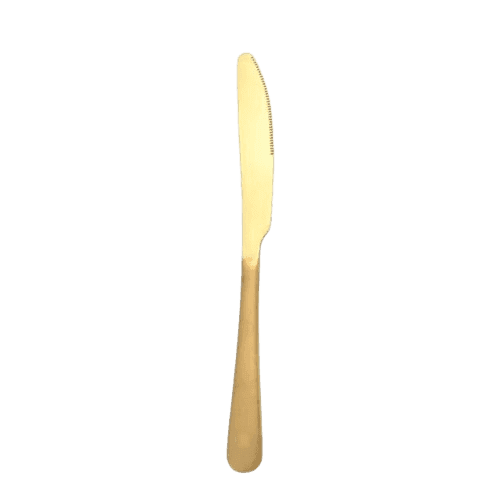 Couteau en acier doré